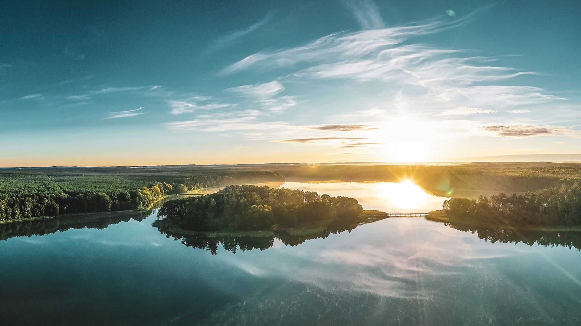 Weiter Blick über die Mecklenburgische Seenplatte