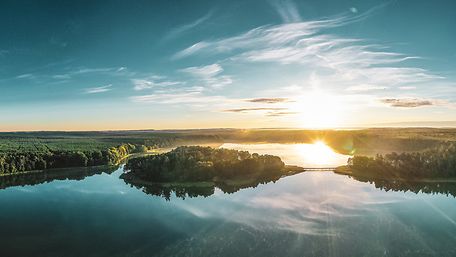 Weiter Blick über die Mecklenburgische Seenplatte